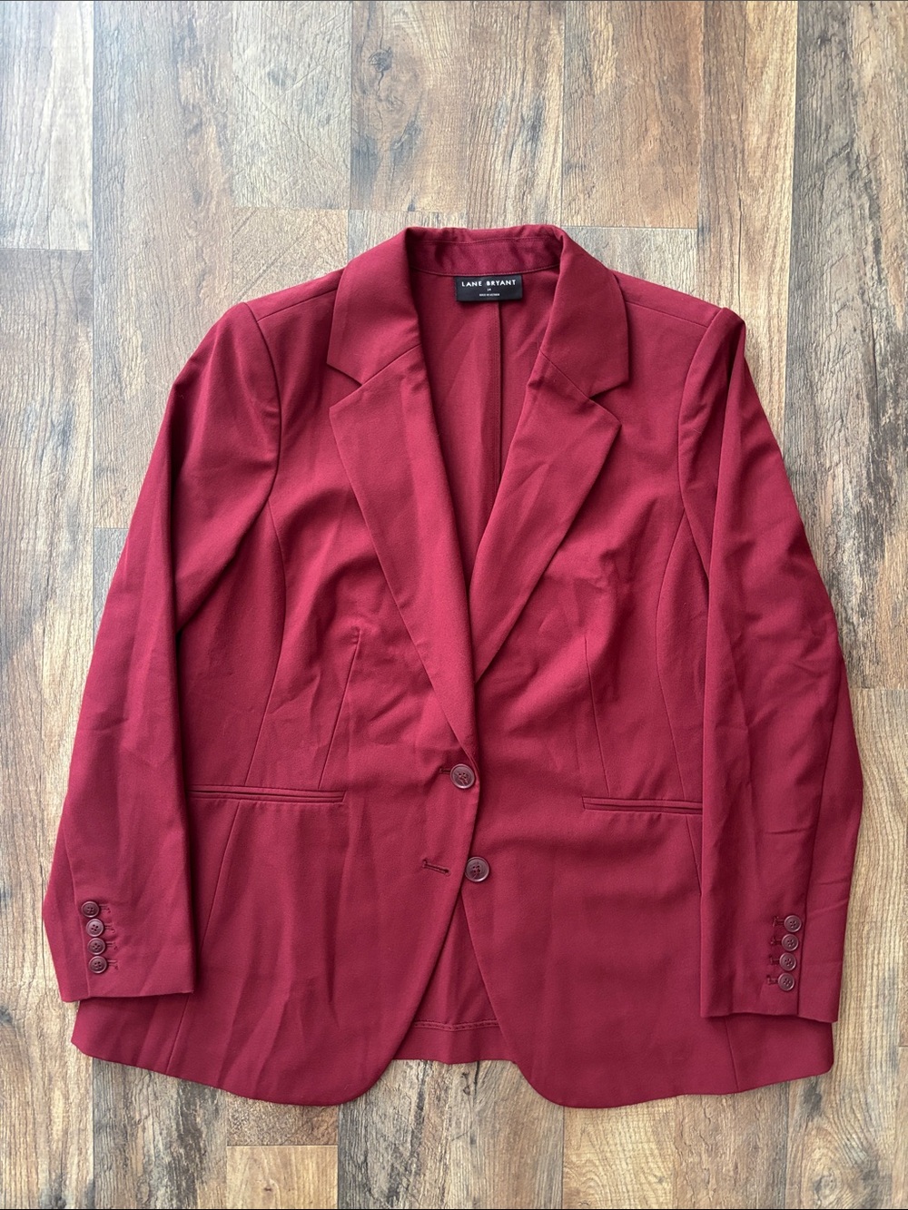 Lane Bryant Burgundy Double Button blazer size 14